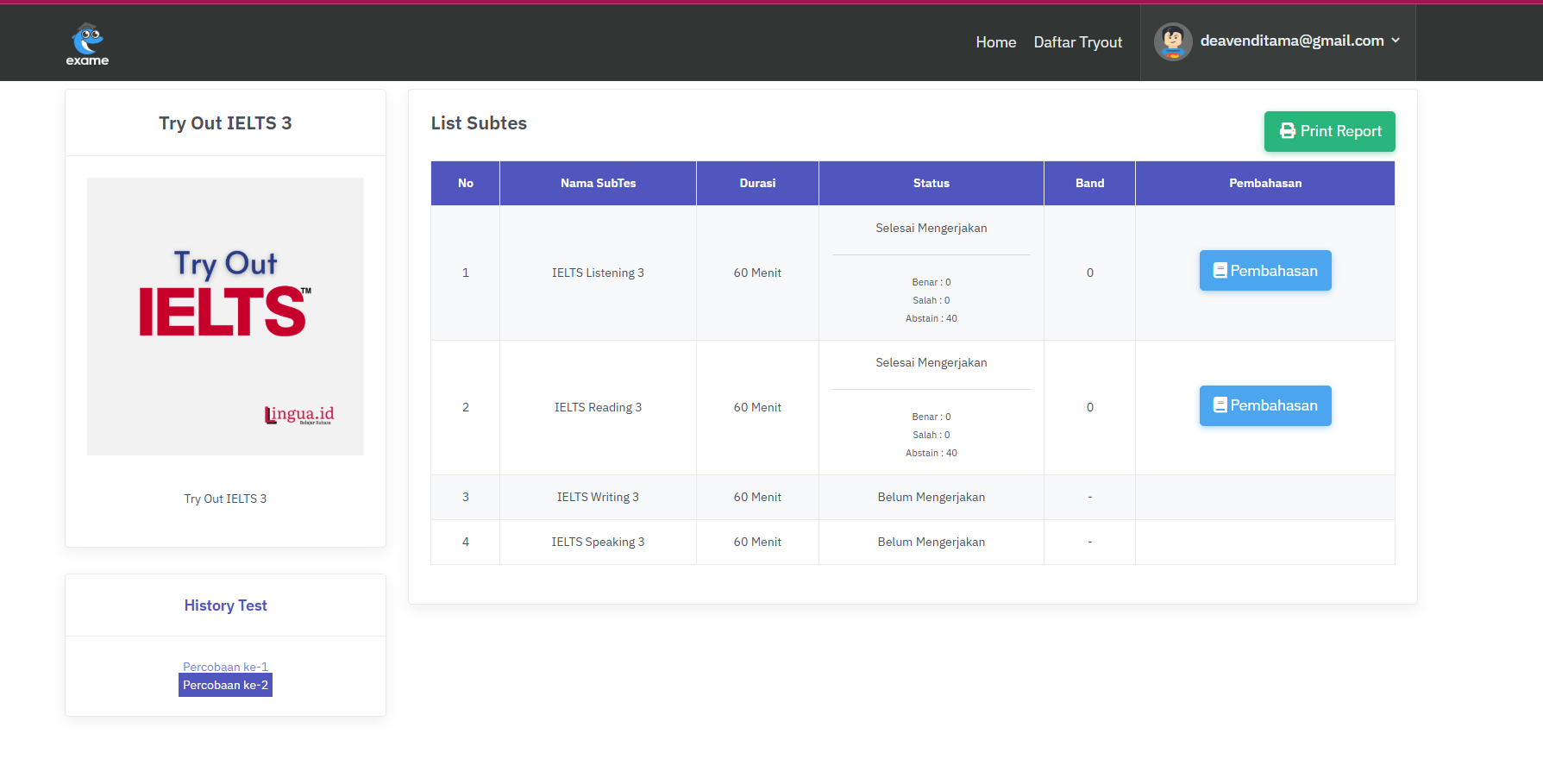 Exame: Platform Persiapan Ujian & Personalisasi Pembelajaran Berbasis AI